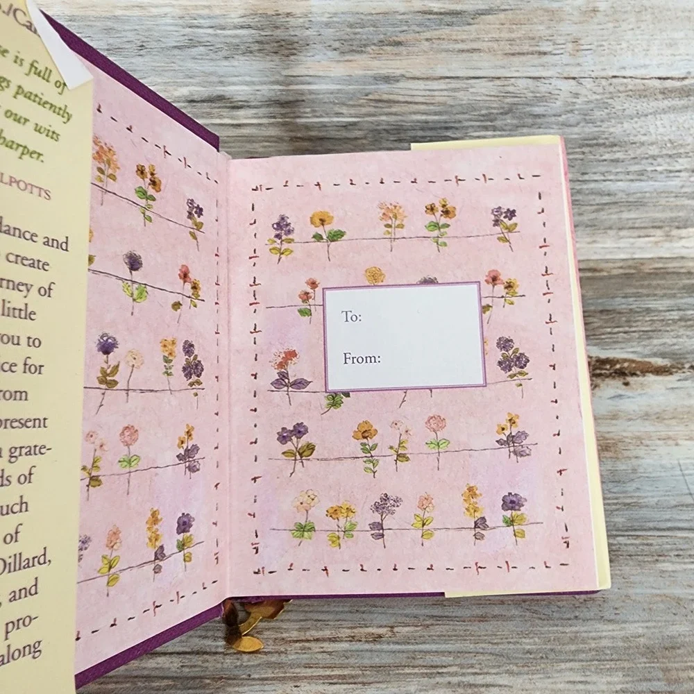 A Simple Guide to Happiness Hardcover Gift Book Pink Floral Gold Flower Charm